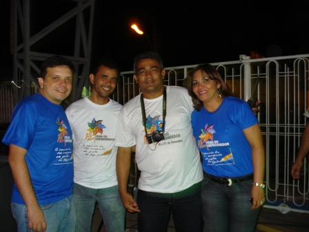 Fabrício, Marcelo, Isaac e Sândala, da equipe 10 do Sebrae