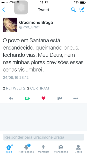 Professora de Santana, no twitter