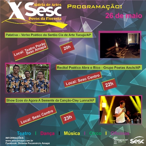 Música e poesia abrem programação da X Aldeia de Artes do Sesc