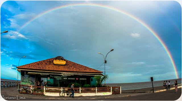 O Arco-íris de ontem, sobre o Rio Amazonas, pela lente de Floriano Lima