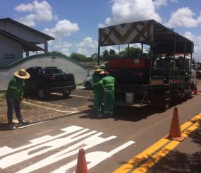 CTMac inicia revitalização da sinalização de trânsito próximo às escolas de Macapá